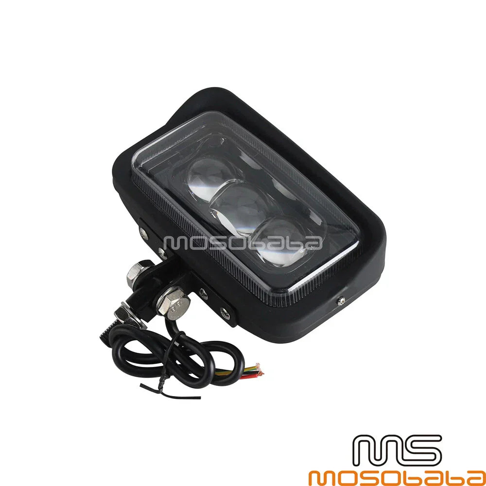 Black Shell LED Custom Headlight w/ Hi/Lo Beam for Harley FLHTC