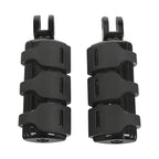 Black Front Rider Driver Footpeg Pegs for Harley Softail Low Rider (2018-2025)