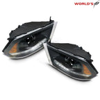 Black Projector Headlights with LED DRL for Dodge Ram 1500 2500 3500 (2013–2018)