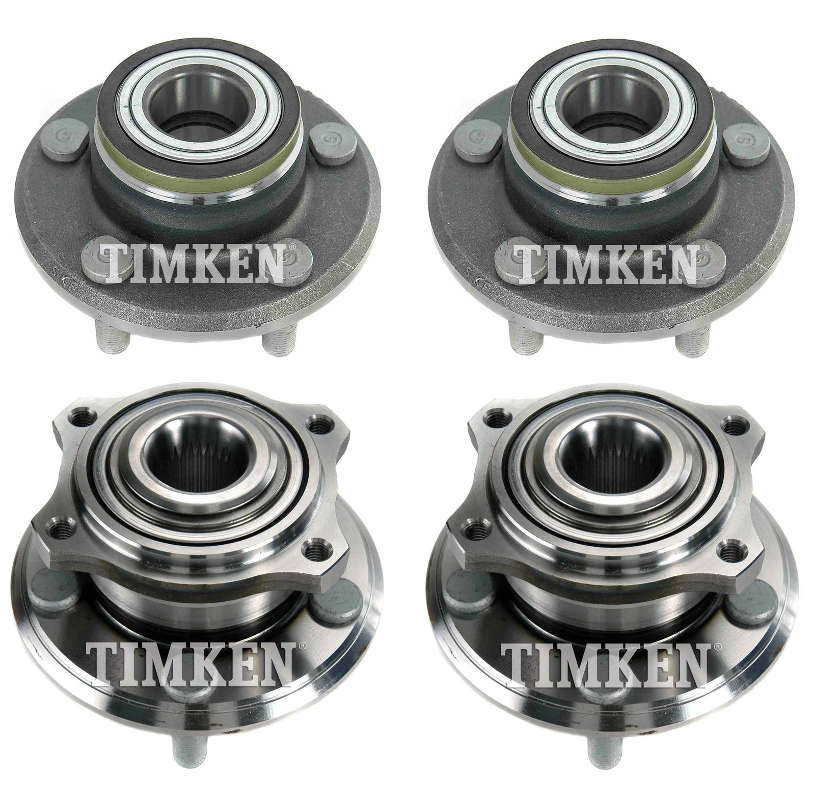 Front and Rear Wheel Bearing & Hub Assembly Kit for Dodge Charger (2011–2023)
