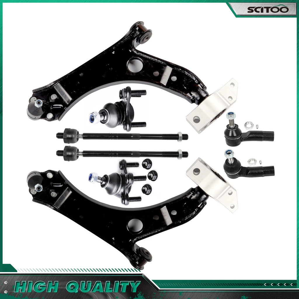 8Pcs Front Control Arm Tie Rod End Ball Joint for Audi A3 A3 Quattro (2006–2013)