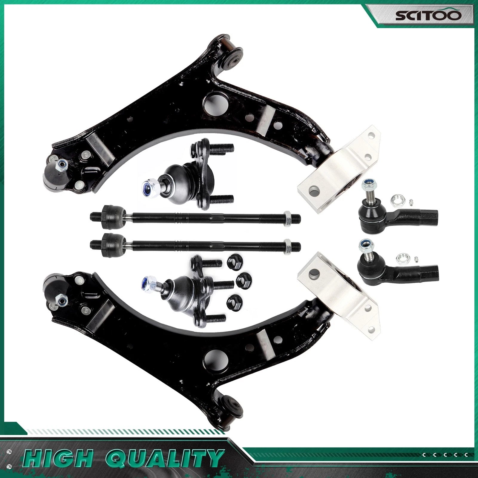 8Pcs Front Control Arm Tie Rod End Ball Joint for Audi A3 A3 Quattro (2006–2013)