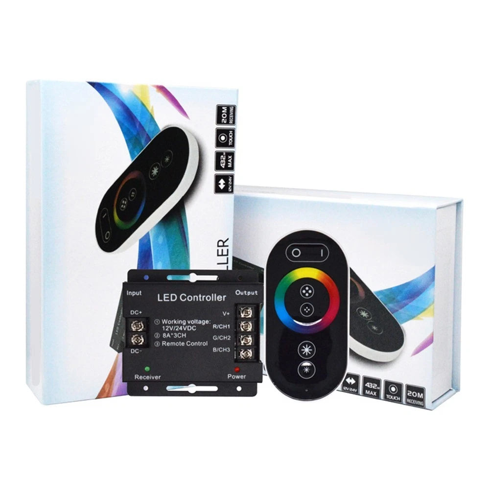 RGB Controller with Touch Remote for DC12V & DC24V Light Strips