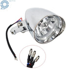 4.5" Chrome Visor Headlight Lamp for Dyna Bobber Chopper 