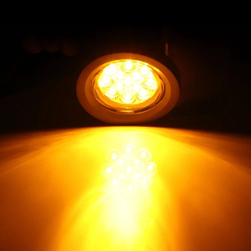 Set of 4 LED Clear Cover Trailer Tail Turn Indicator Lights