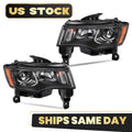 Set of 2 Halogen Projector Headlights for Jeep Grand Cherokee (2017–2021)