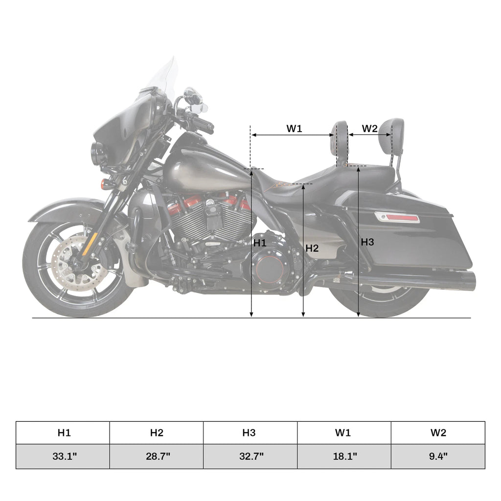 Driver Passenger Seat for Harley Electra Glide, Street Glide (2009–2023)