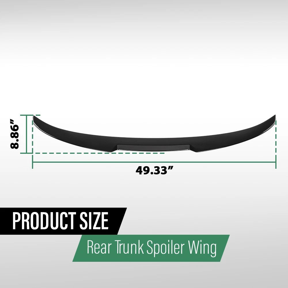 Rear Trunk Spoiler for BMW 5 Series F10 F18 (2010–2016) Gloss Black