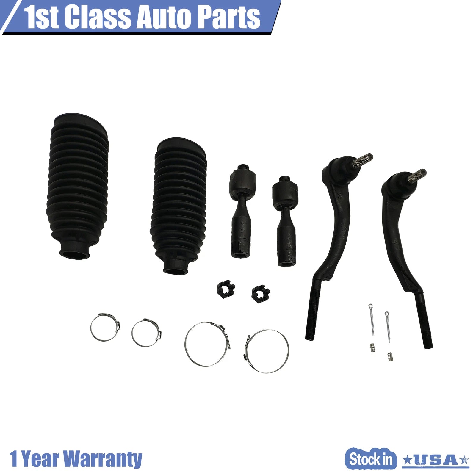 Set of 6 Tie Rod Boot Suspension Kit for GMC Envoy Saab 9-7x (2003–2009)