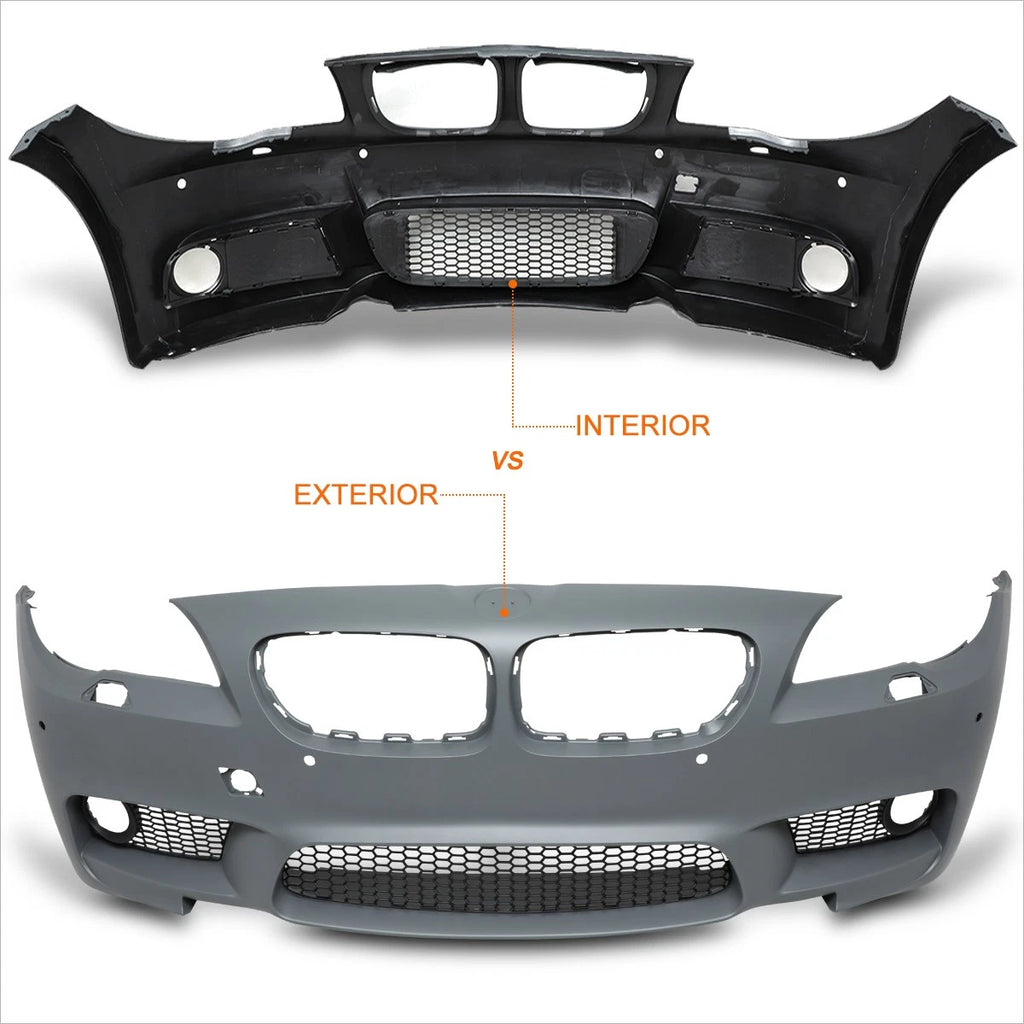 MP-Style Matte Black Front Bumper Spoiler Lip for Toyota Sienna (2011–2015)