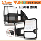 Set of 2 Power Signal Heated Chrome Tow Mirrors for Silverado Suburban Sierra (1999–2002)