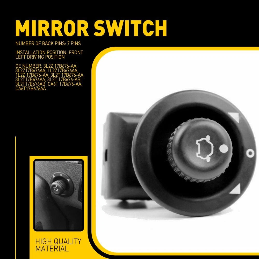 Mirror Adjustment Control Switch Button Lever for Ford Transit (2015–2023)