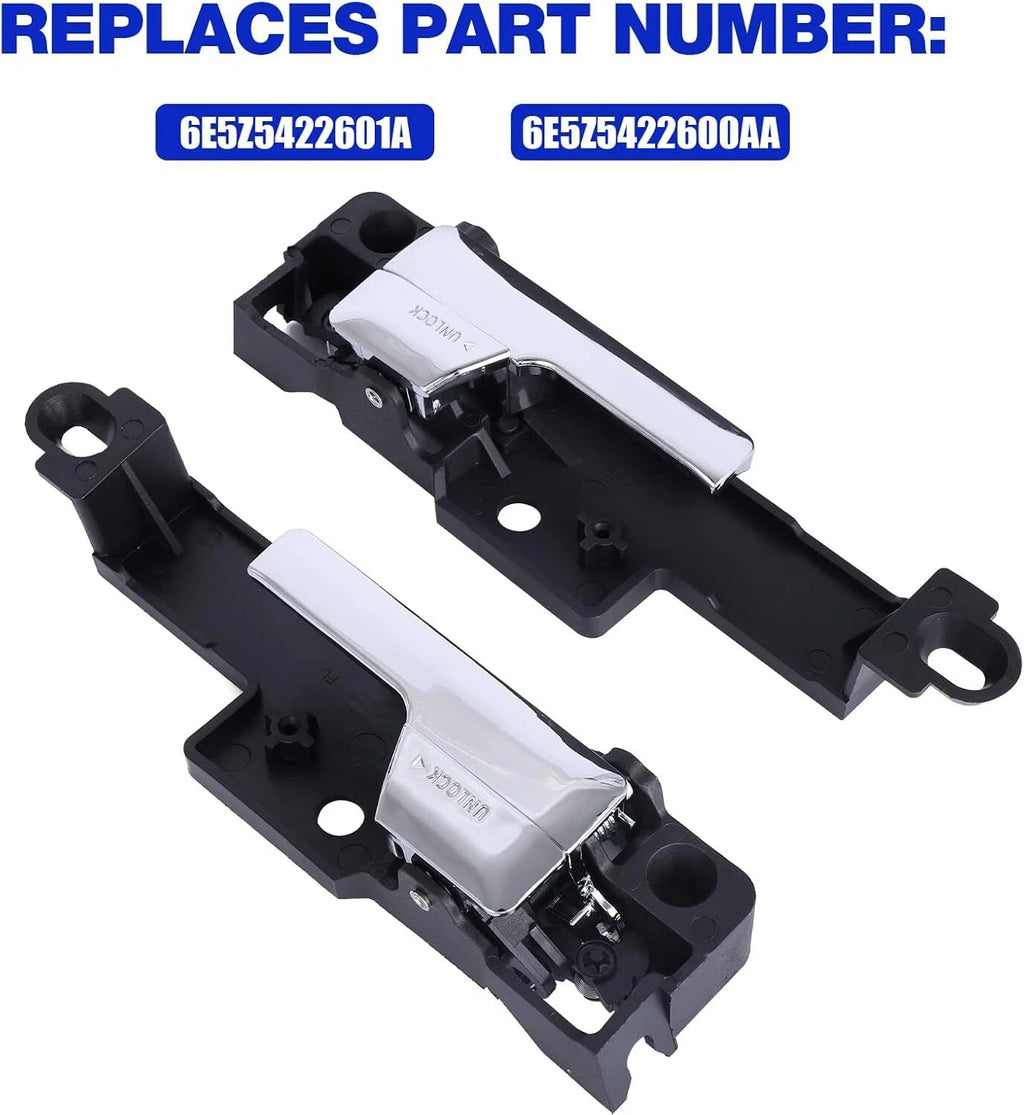 Set of 2 Chrome Door Handles for 2006-2012 Ford Fusion (Front Left Right)