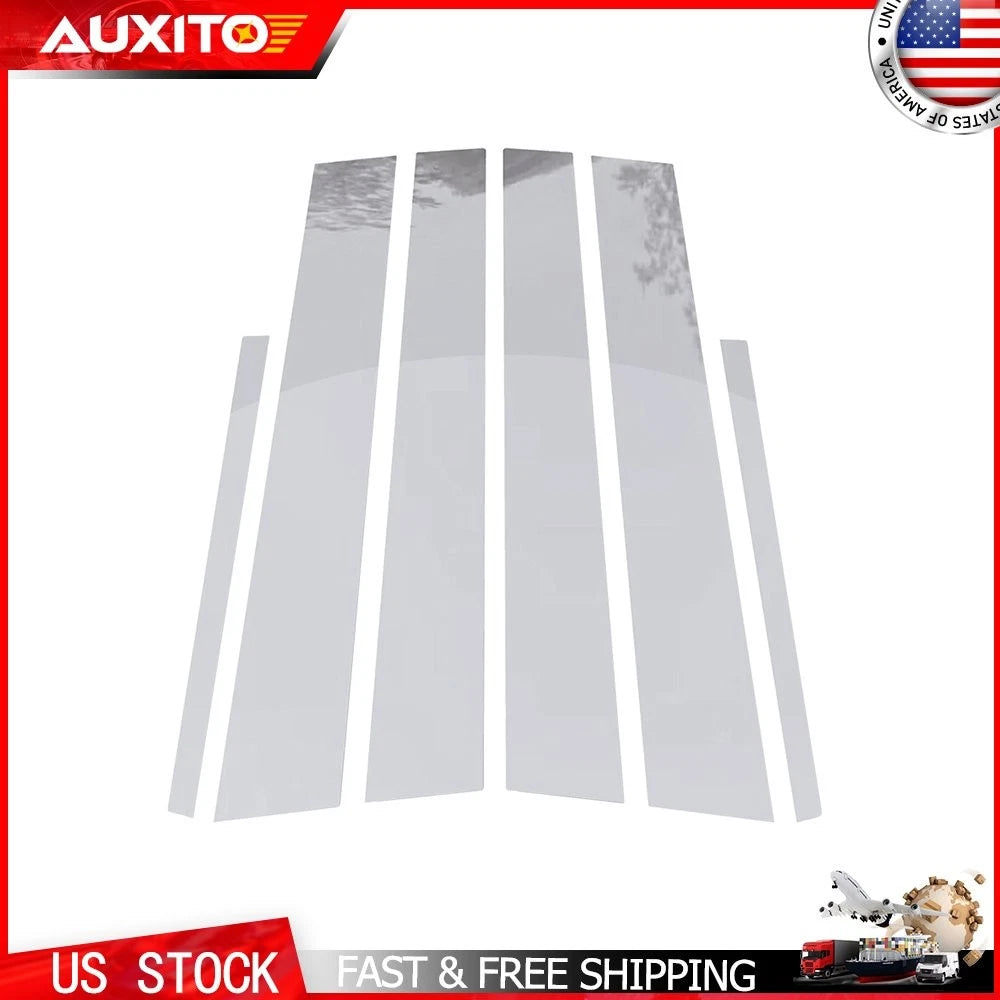 6PC Stainless Steel Chrome Window Pillar Posts for Honda Accord Sedan (2008–2012)