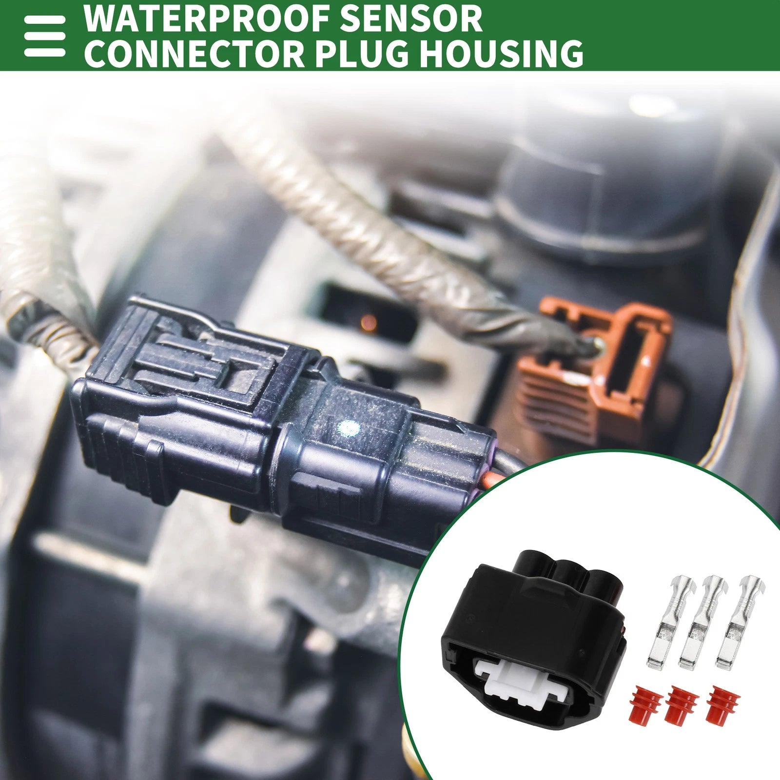 3 Pin Waterproof Sensor Connector Plug Housing for Toyota 