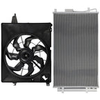 AC condenser and cooling fan assembly for Hyundai Santa Fe Sport (2013–2018)