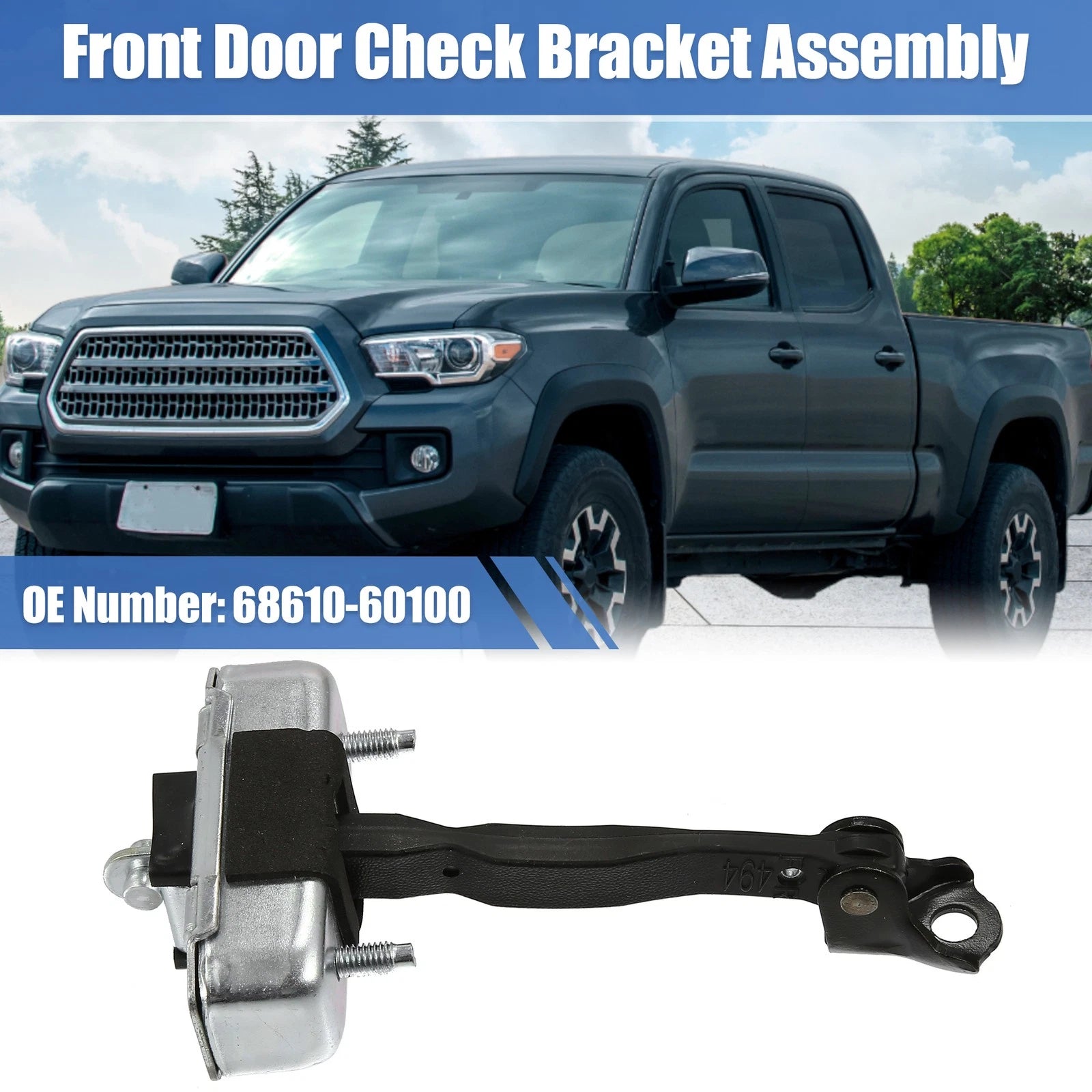 Front Left Door Check Stop Strap Bracket 6861060100 for Toyota Tacoma (2005–2016)