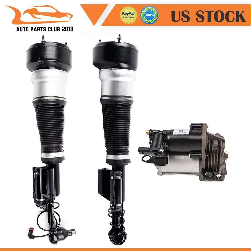 3PCS Air Suspension Struts Compressor Pump for Mercedes W221 CL550 S550 (2007–2013)