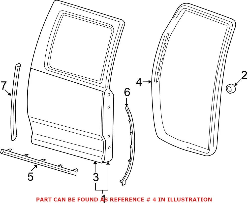 Rear Driver Left Door Seal for Ram 2500 (2010–2023) OEM Mopar