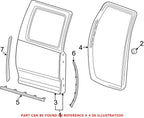 Rear Driver Left Door Seal for Ram 2500 (2010–2023) OEM Mopar