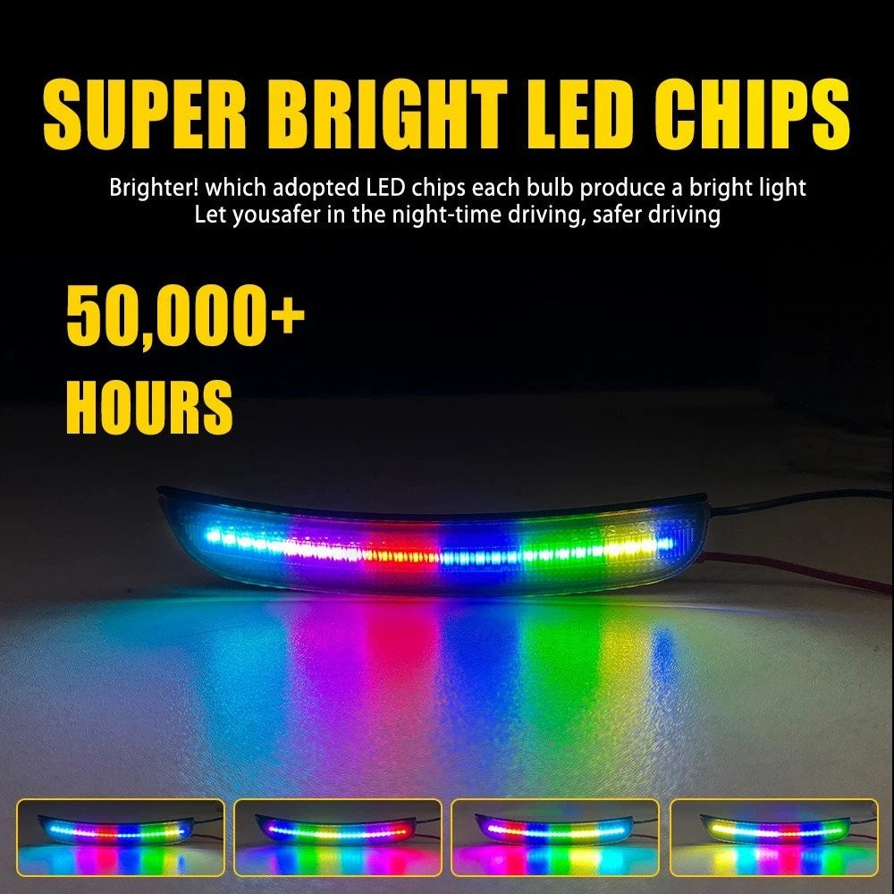 Set of 4 Dynamic RGB LED Side Marker Lights for Dodge Charger (2015–2022)