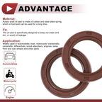 2X Oil Seal Rotary Shaft Seal for Various Models (22x32x6mm) FKM Rubber