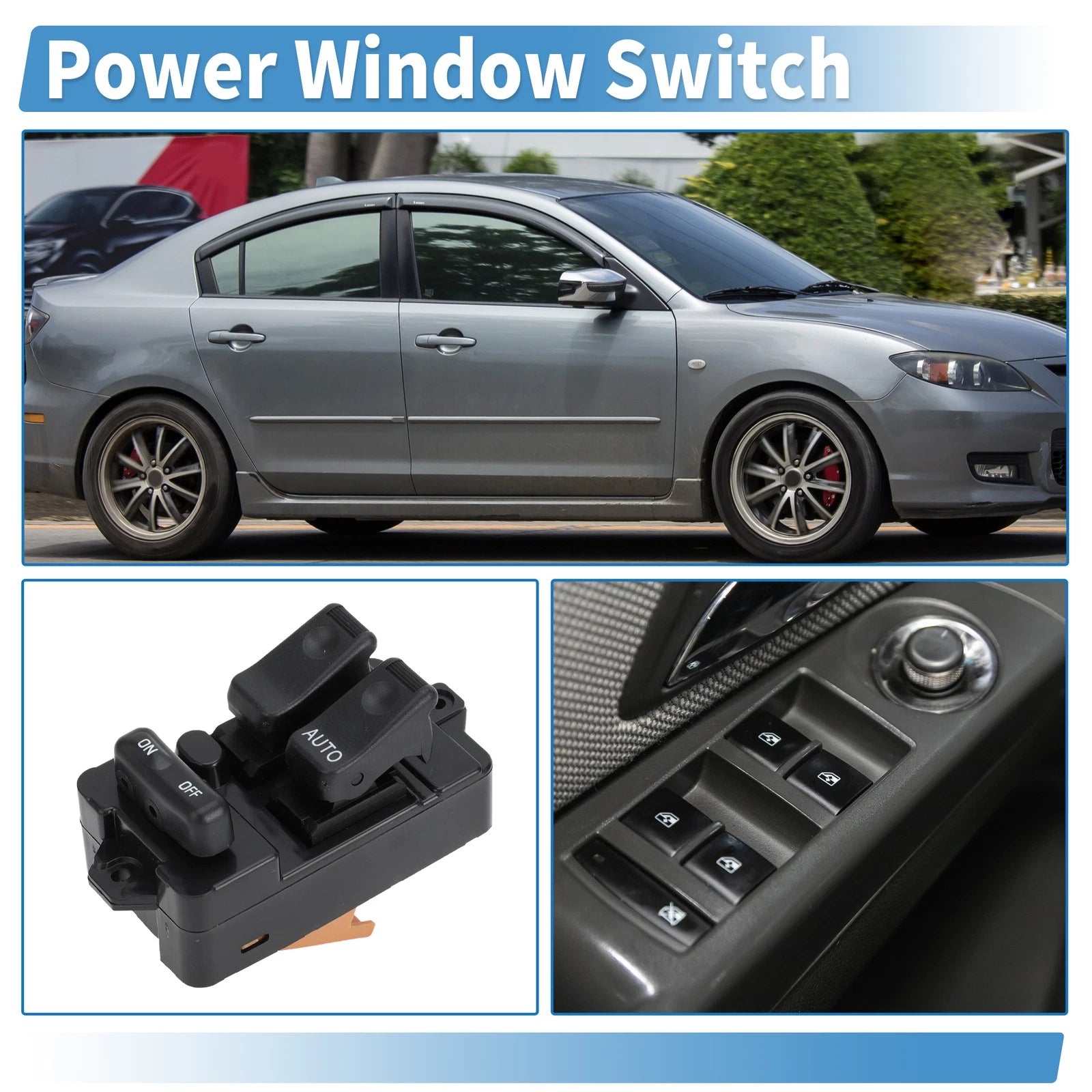 Front Right Power Window Switch for Mazda 323 F (1994–1998)