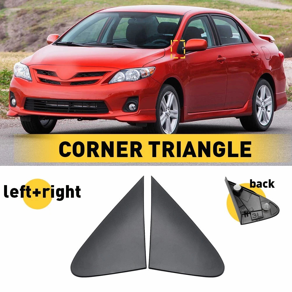 Pair Side View Mirror Fender Corner Trim Cover for Toyota Corolla (2008â2013)