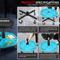 Adjustable Tool Padded Seat Stool for Garage Workshop (300 lbs Capacity)