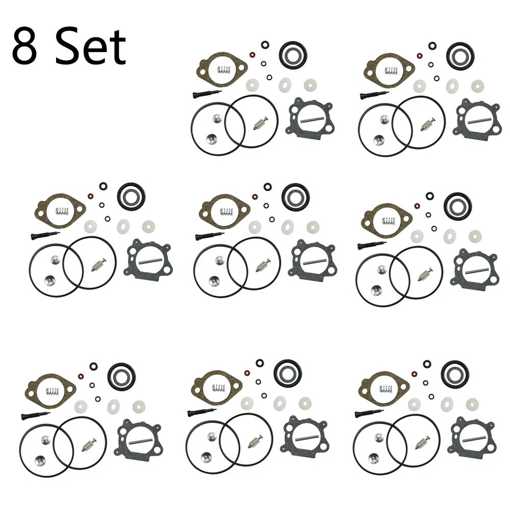 Set of 8 Carburetor Rebuild Kits for B&Stratton 492495 493762 498260