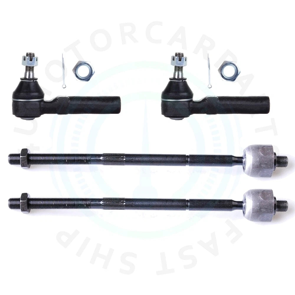 Set of 4 Front Inner & Outer Tie Rod Ends for Chrysler PT Cruiser (2001–2010)