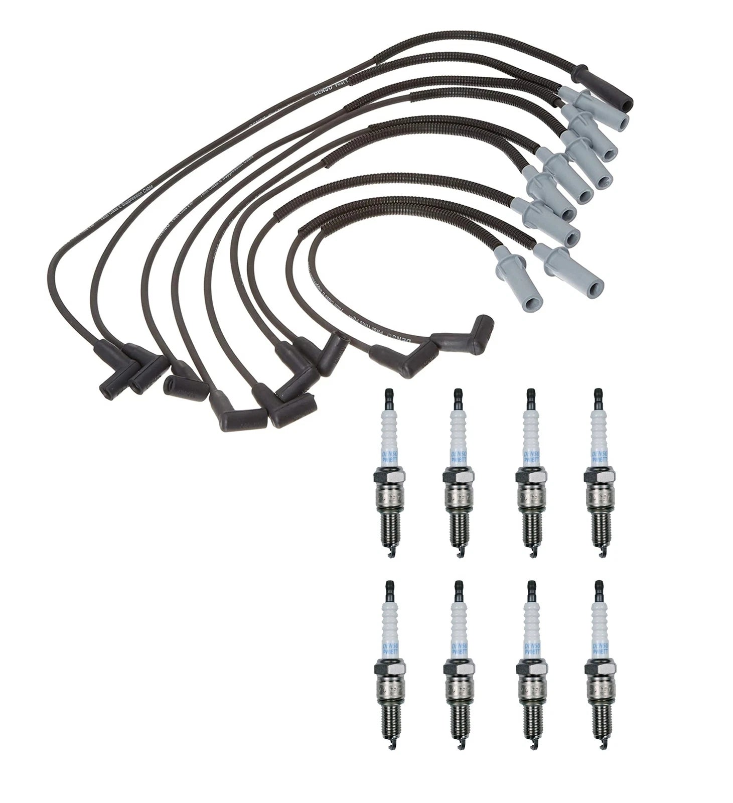 Denso 7mm & 8 Platinum TT Spark Plug Wire Set for Dodge 5.9L V8 (1998–2003)