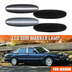 Set of 4 Smoked White LED Front Rear Side Marker Lights for Jaguar XJ (1998–2003)
