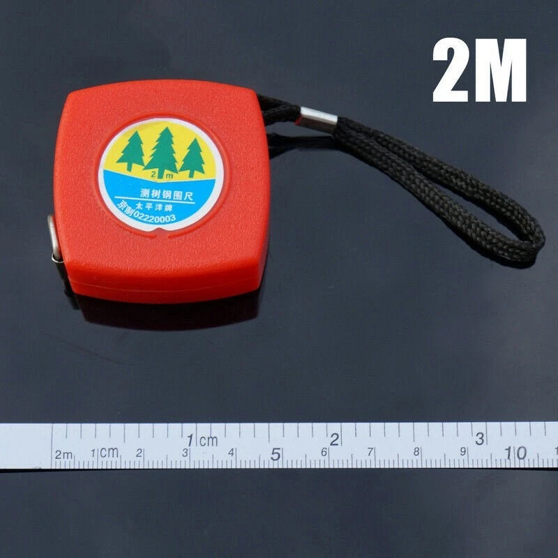 2M Small Red Retractable Measuring Tape Measure Hand Tool