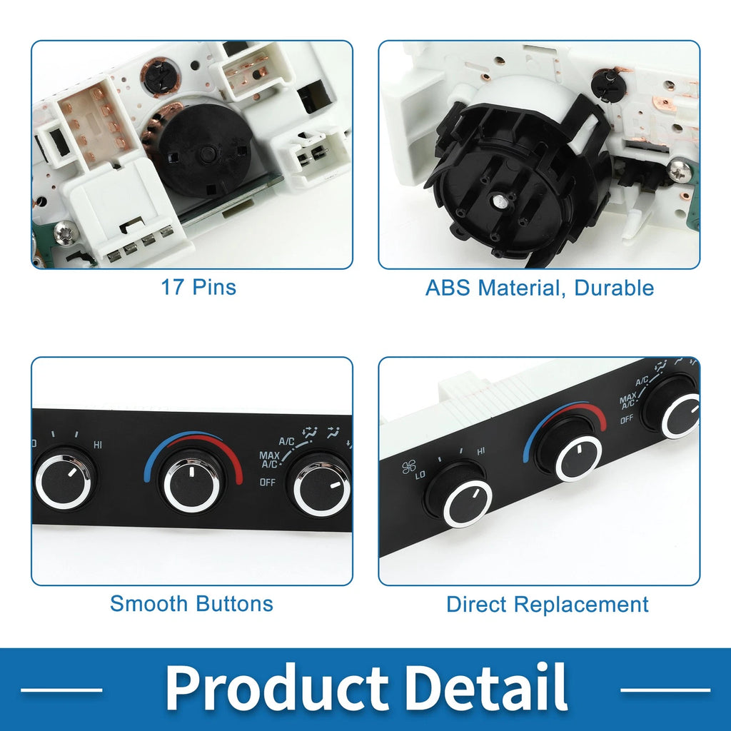 HVAC A/C Heater Climate Control Panel for Chevrolet Express 1500 2500 3500 4500 (2003–2021)