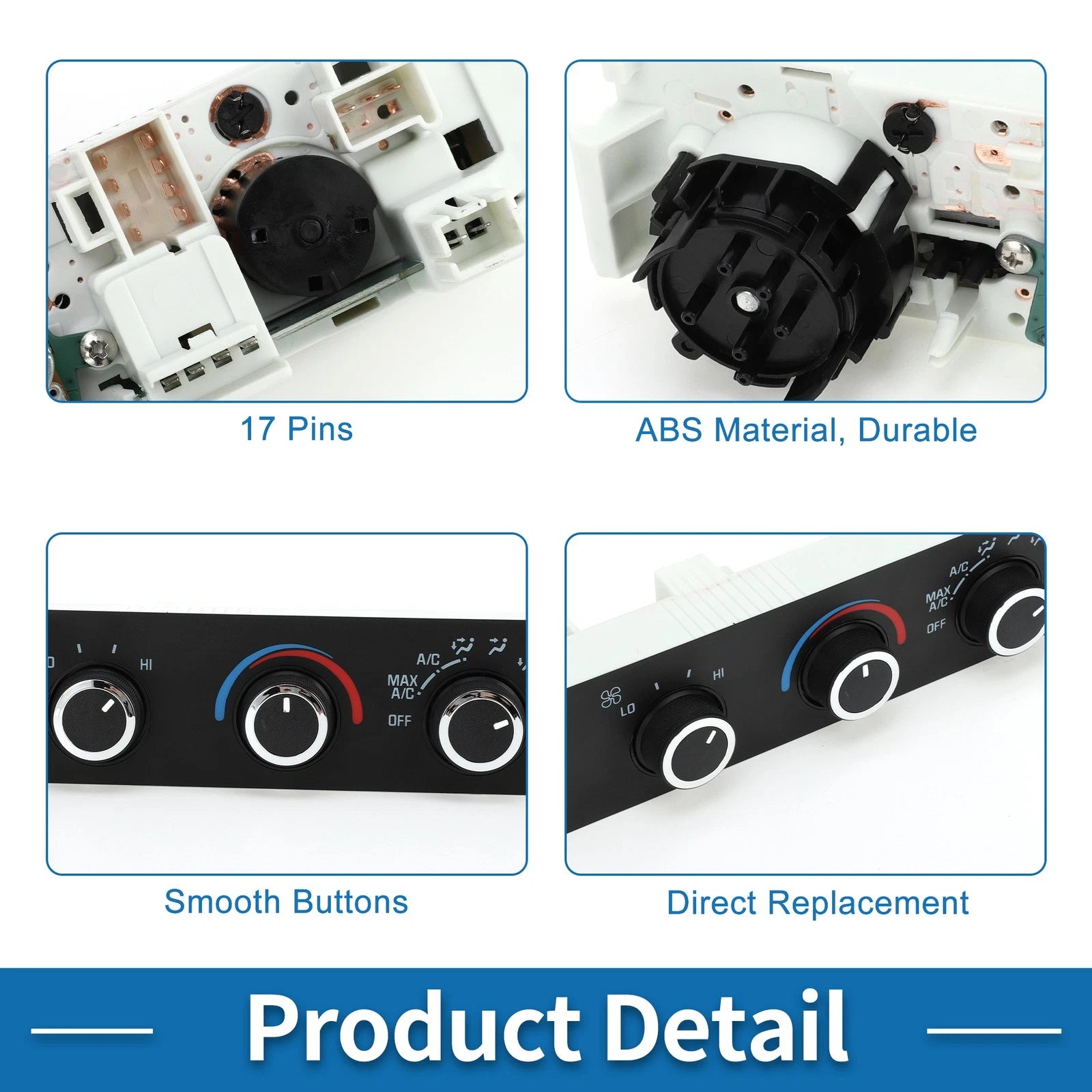HVAC A/C Heater Climate Control Panel for Chevrolet Express 1500 2500 3500 4500 (2003–2021)