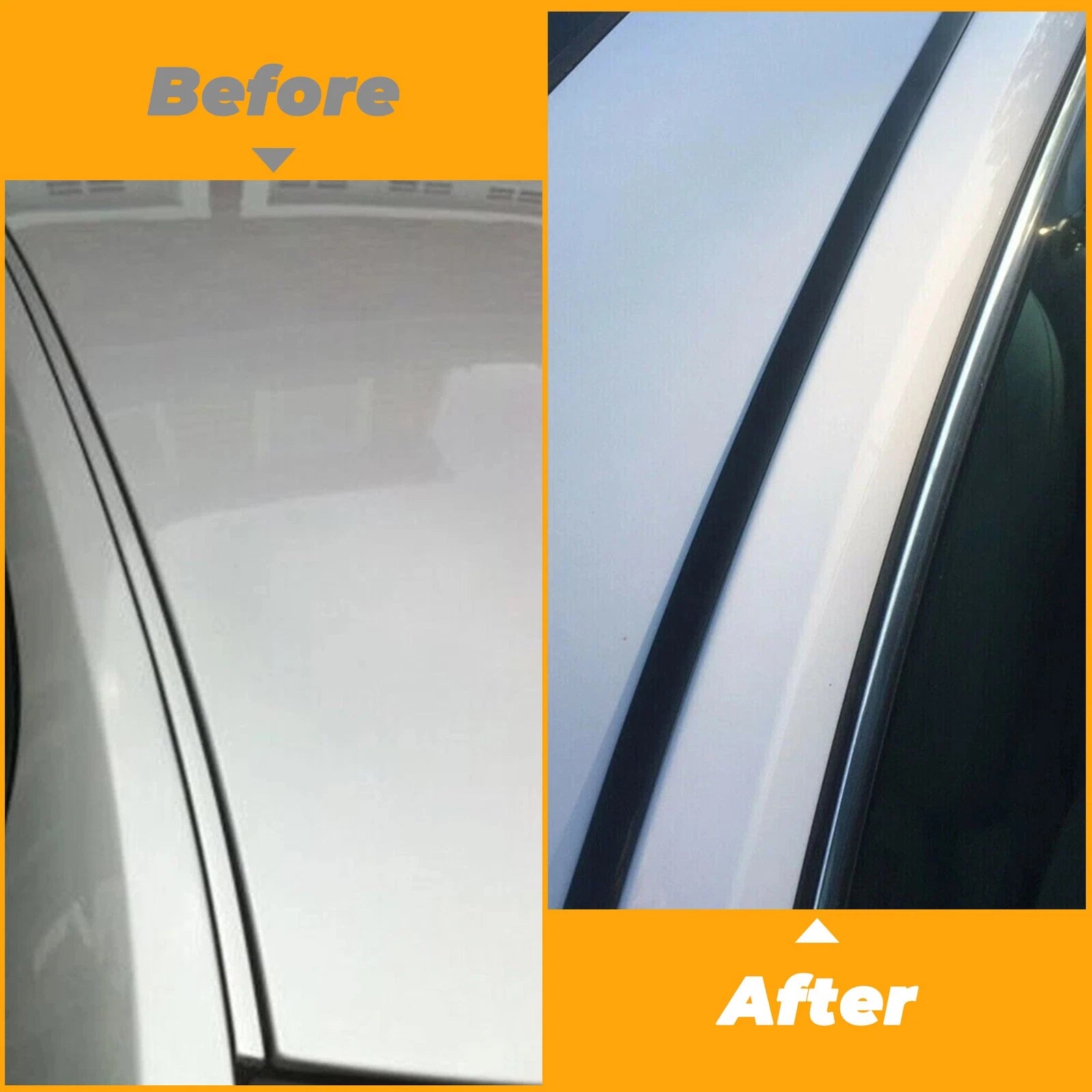 Set of 2 Black Roof Trim Molding Kit for Honda Civic Sedan (2012–2015)