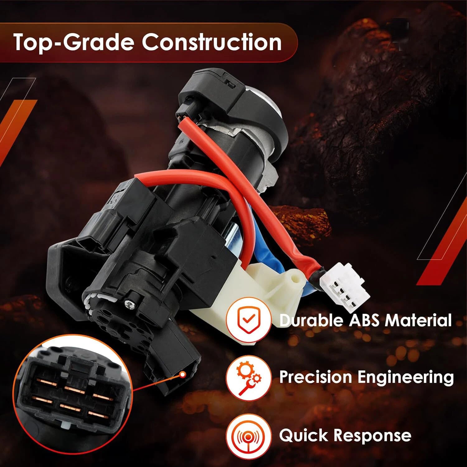 Ignition Switch with Lock Cylinder and Keys for Kia Forte Soul Seltos (2019-2023)