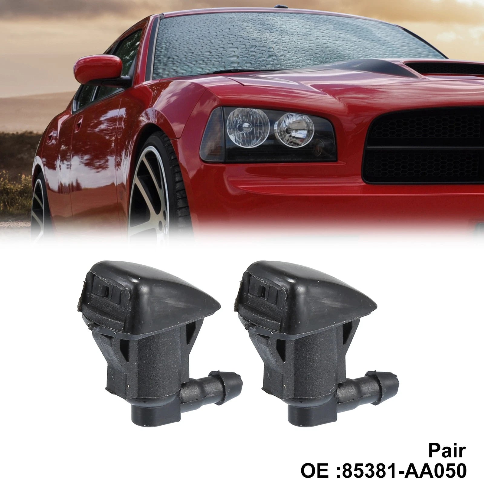 1 Pair Windshield Washer Nozzles for Toyota Solara (2004–2008)