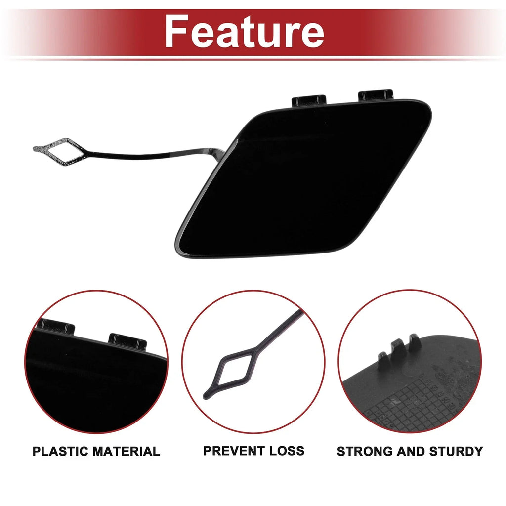 Rear Bumper Tow Hook Cover for BMW 428i Black (2014-2016)