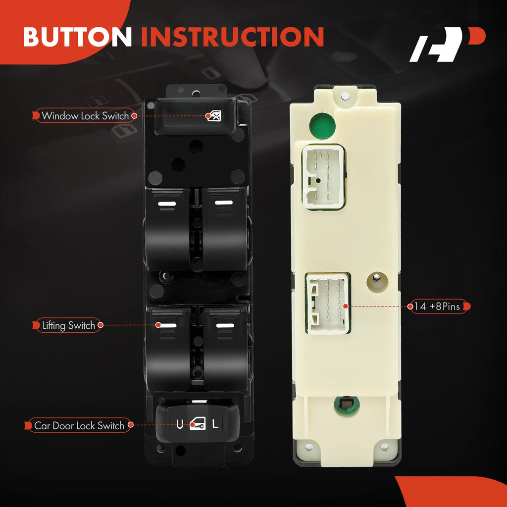 Front Left Power Window Switch for Chevy Colorado GMC Canyon (2004-2012)