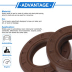 2X Oil Seal Rotary Shaft Seal FKM Rubber 20x35x7mm for Various Models