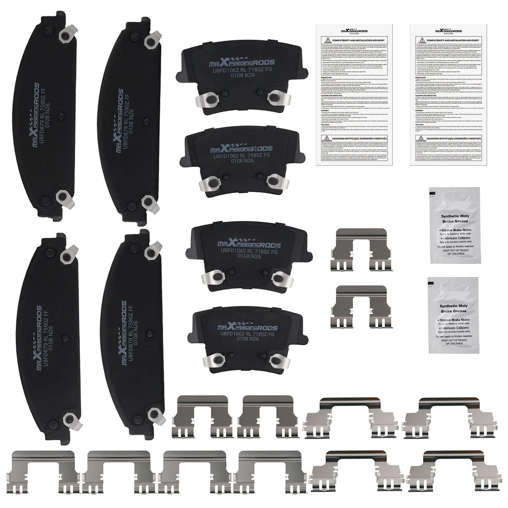 Set of 4 Ceramic Brake Pads for Dodge Challenger/Charger (2006–2023)