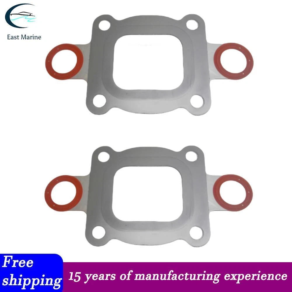 2X Exhaust Elbow Riser Gasket for MerCruiser Manifold (864547A02)
