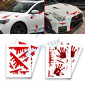 4 Pack Red Bleeding Handprint Splash Blood Stickers for Halloween (N/A–N/A)