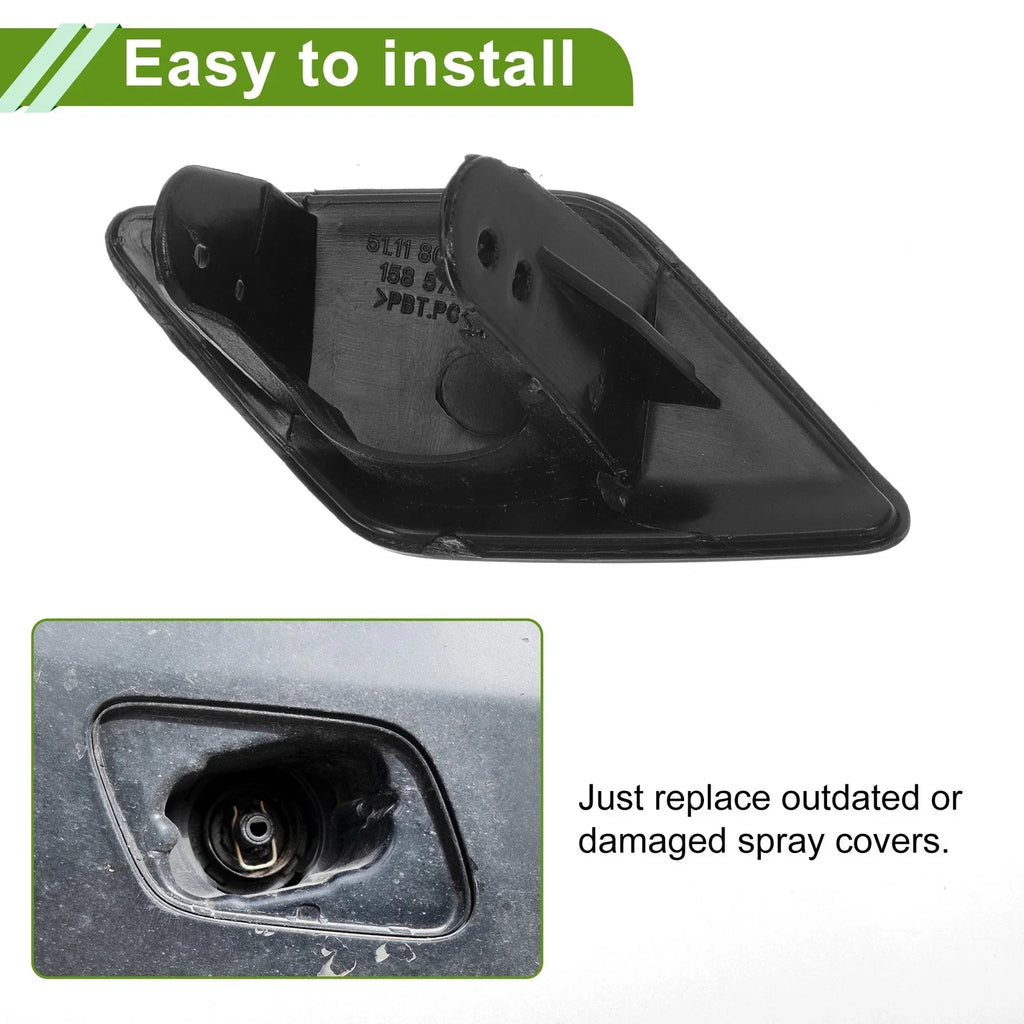 Front Left Washer Nozzle Cover Cap for BMW 428i (2014-2016) Black