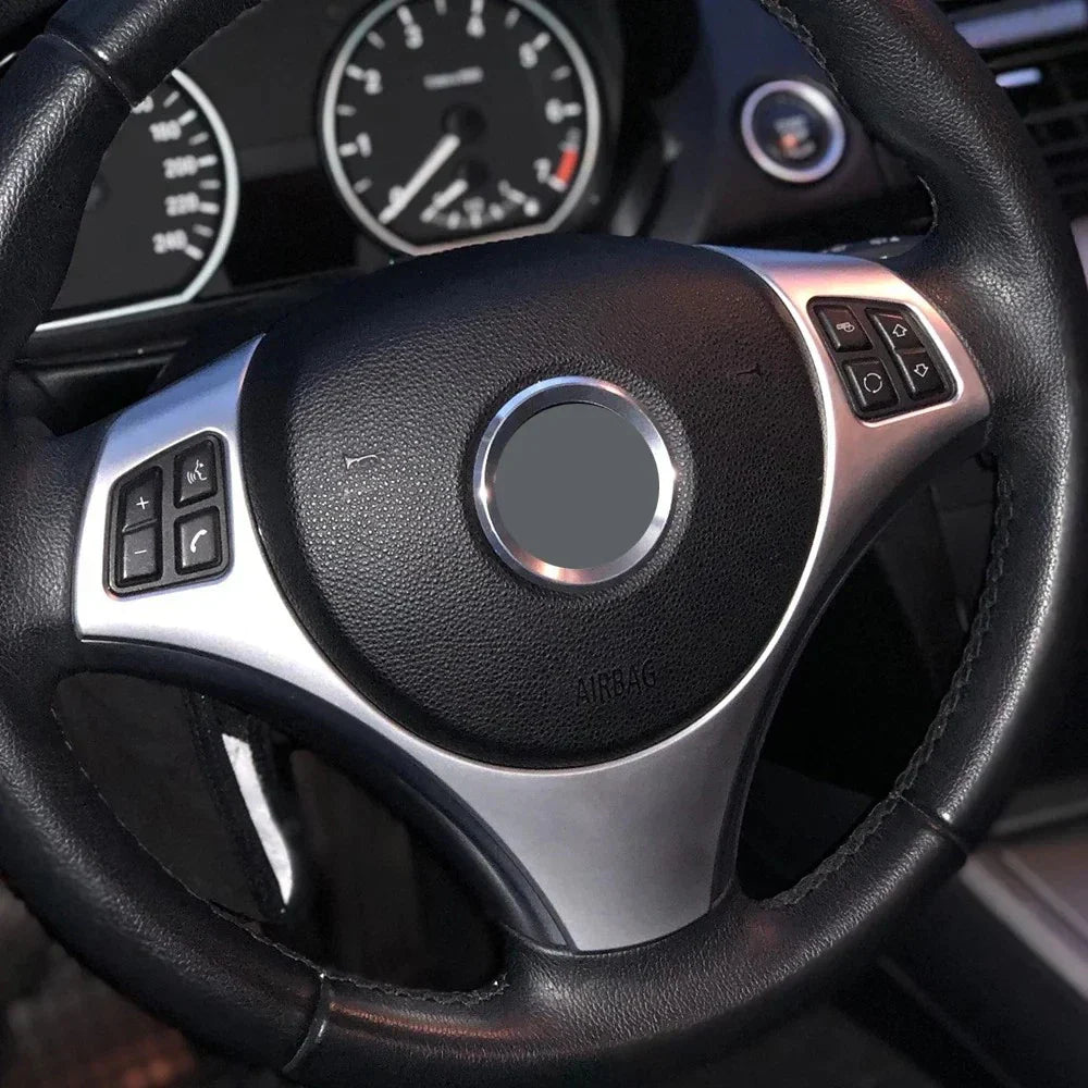 Adhesive Steering Wheel Trim Cover for BMW E90 E91 3-Series (2005–2012)
