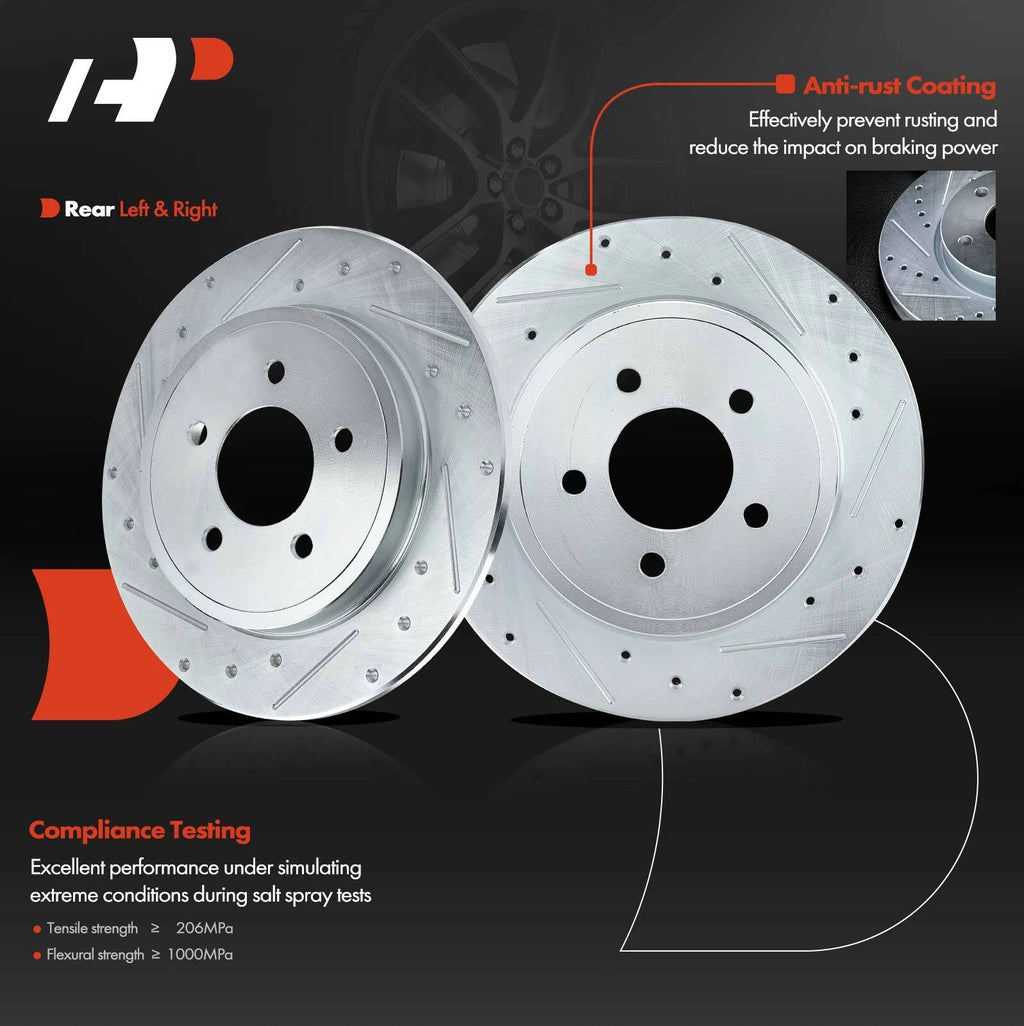 Rear Side Drilled Brake Rotors for Ford Escape (2005-2008)