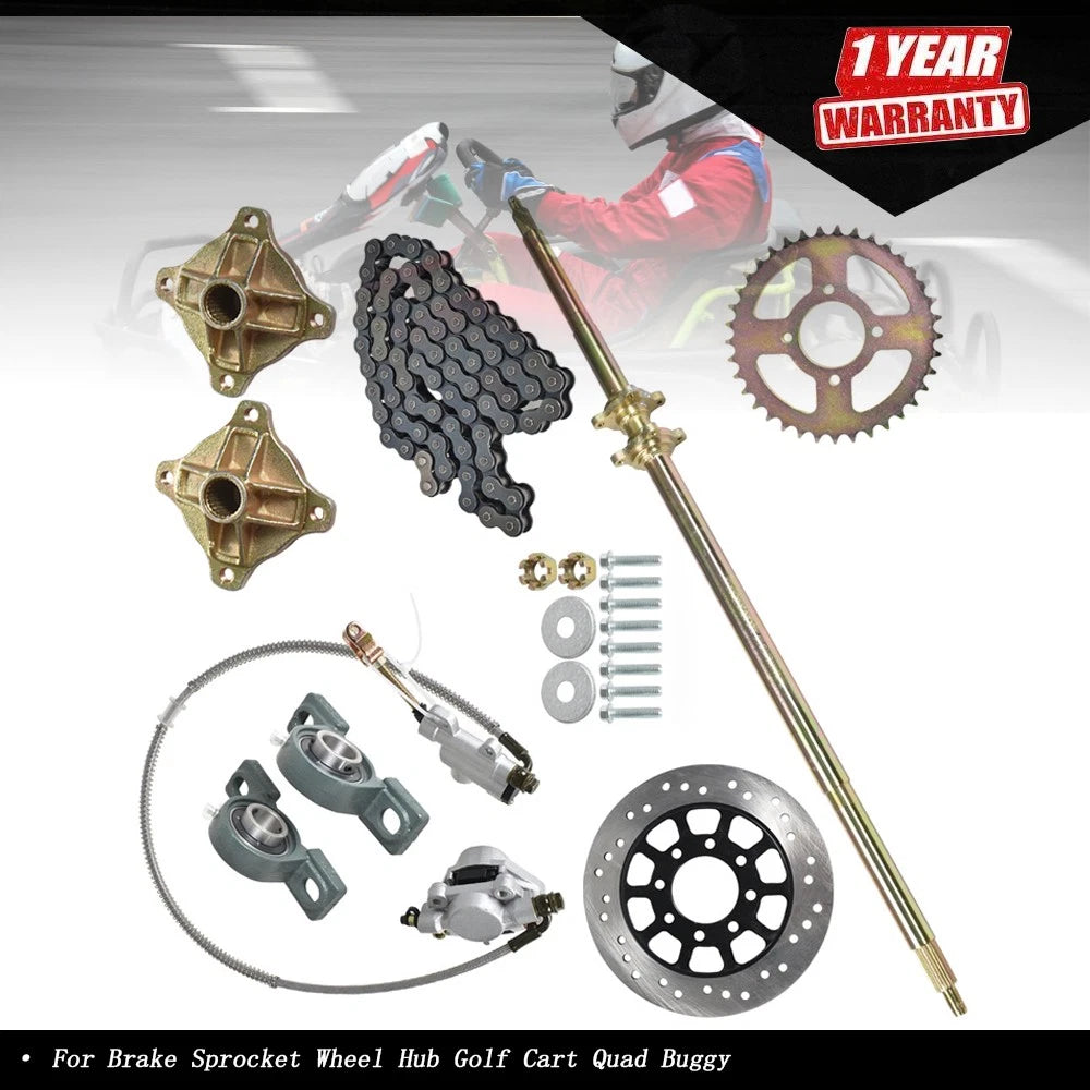 Rear Live Axle Kit for Go Cart ATV Quad (44")
