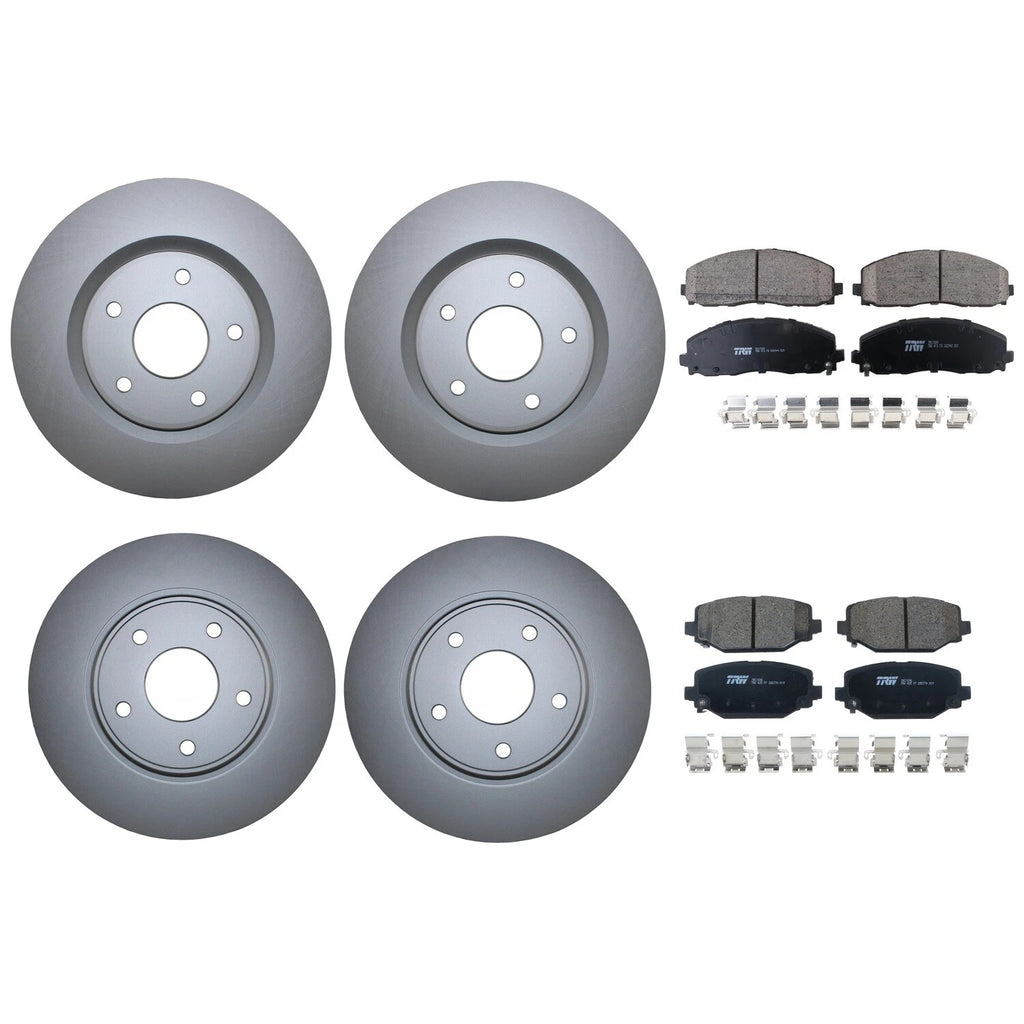 Front Rear Brake Kit Disc Rotors TRW Pro Ceramic Pads for Chrysler Dodge Ram
